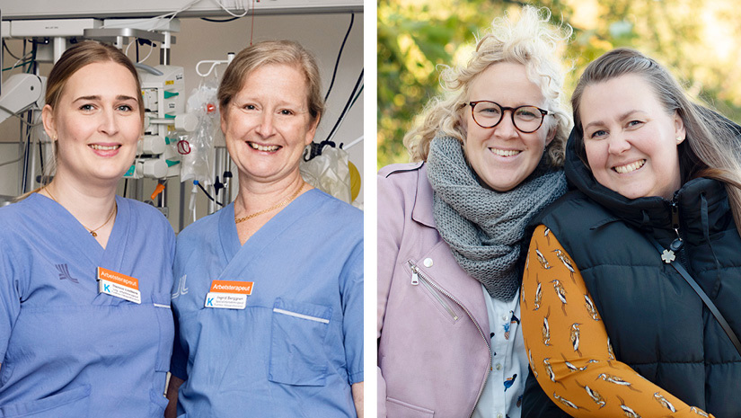 Therese Lindberg och Ingrid Berggren. Stina Nordinge och Caroline Lager.