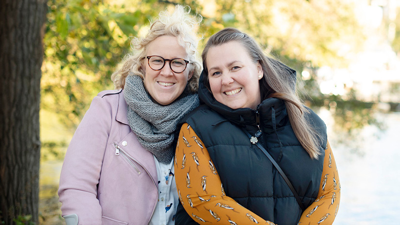 Stina Nordinge och Caroline Lager