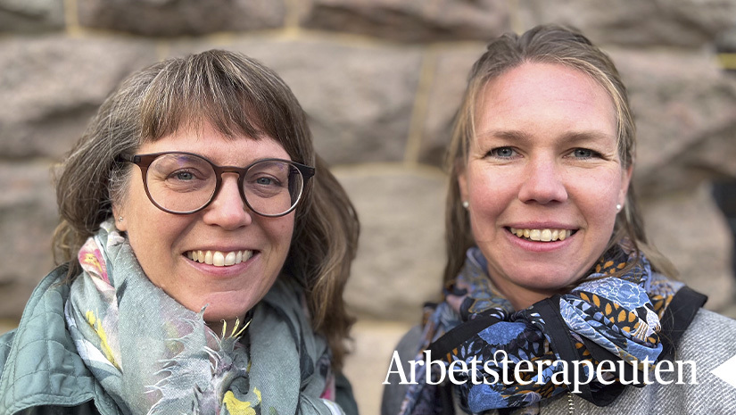 Arbetsterapeuterna Sara Algotson och Sara Ekström.