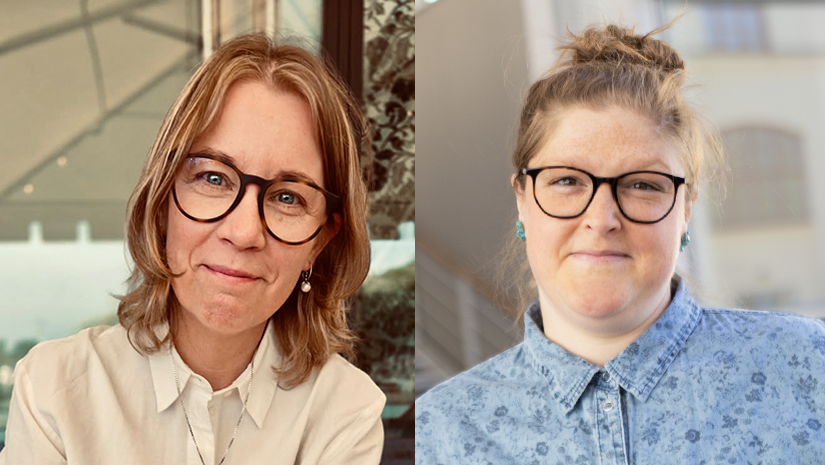 Porträttbilder på Cecilia Johnsson och Emelie Mälstam
